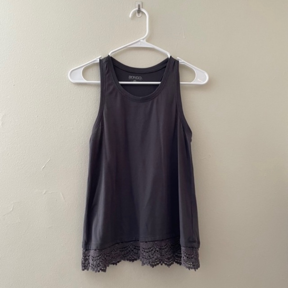 2/$15‎ XS- BONGO Gray Tank Top w/ Lace